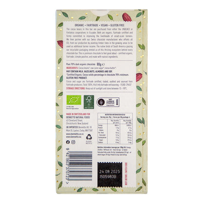 Organic Chocolate Bar - Plain Organic Dark 70