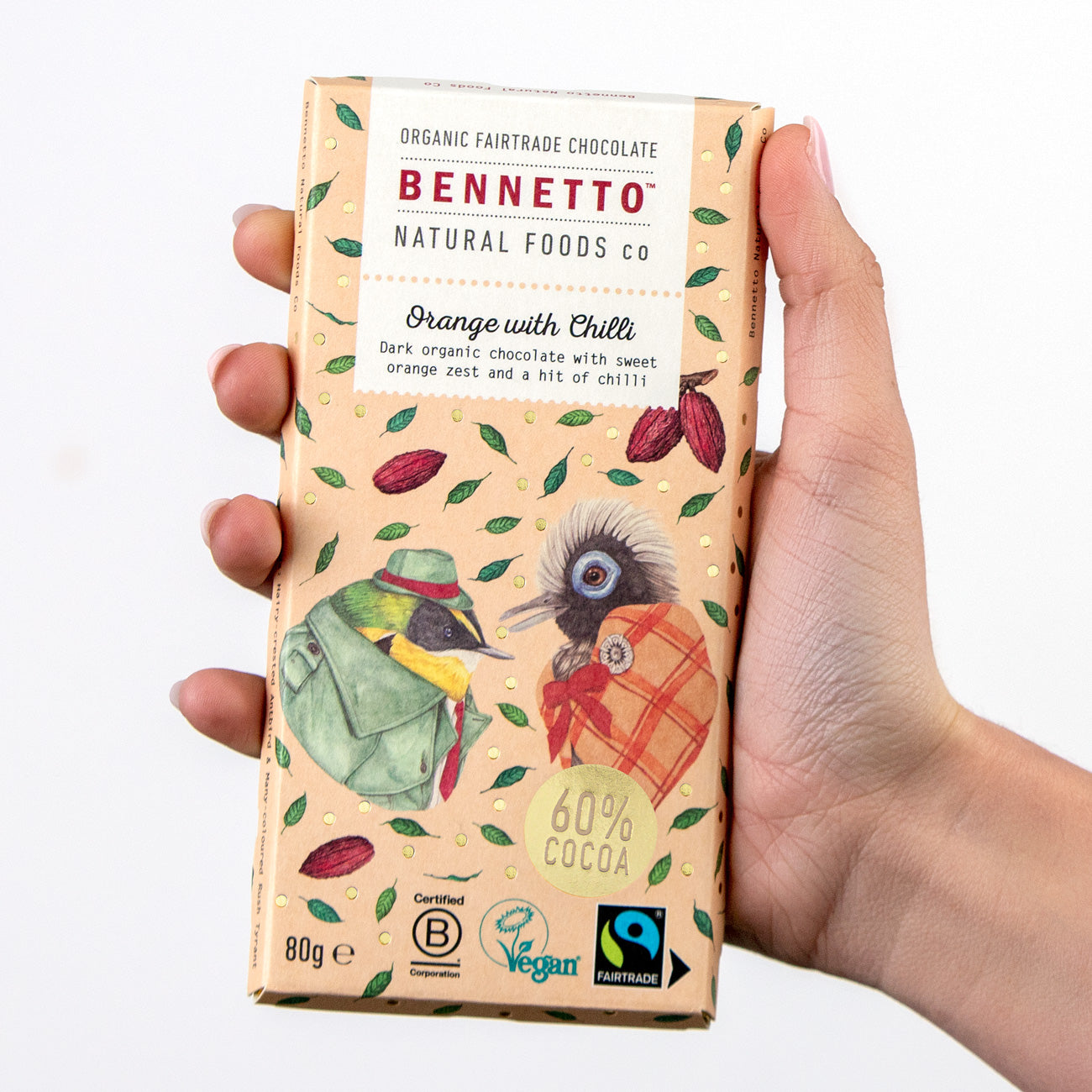 Organic Chocolate Bar - Dark Orange with Chilli 60