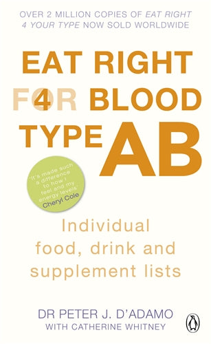 Book - Eat Right for Blood Type AB - P.D'Adamo | Front Cover