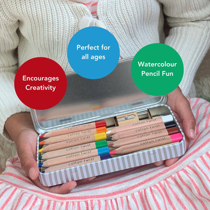 Bright Mix Watercolour Pencils Gift Set in Reusable Tin
