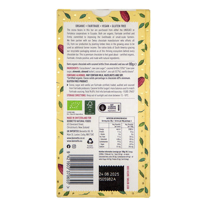 Organic chocolate Bar - Dark Sea Salted Caramel 60