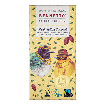 Organic chocolate Bar - Dark Sea Salted Caramel 60