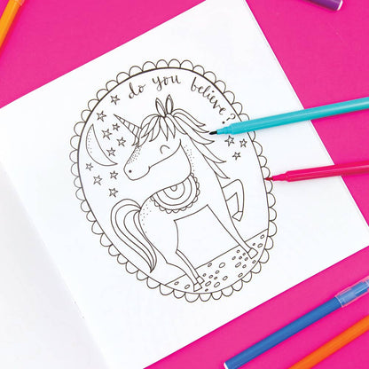 Children’s Unicorns & Rainbows Colouring Book for Creative Fun