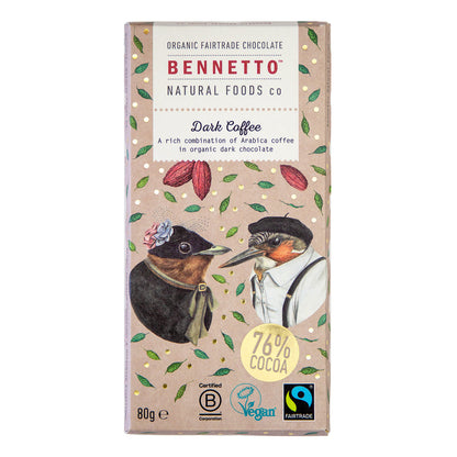 Organic Chocolate Bar - Dark Coffee 76