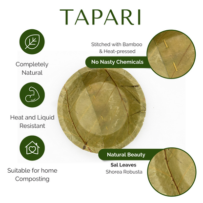 Disposable Sal Leaf COMBO PACK - 4 Sizes - Pack of 20 (5pcs of each)