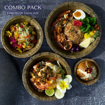 Disposable Sal Leaf COMBO PACK - 4 Sizes - Pack of 20 (5pcs of each)