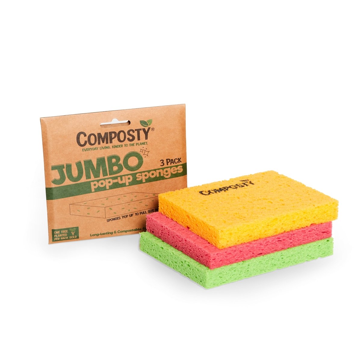 Eco Sponges - Jumbo ‘Pop-Up’ | Large Size  – 3 Pack