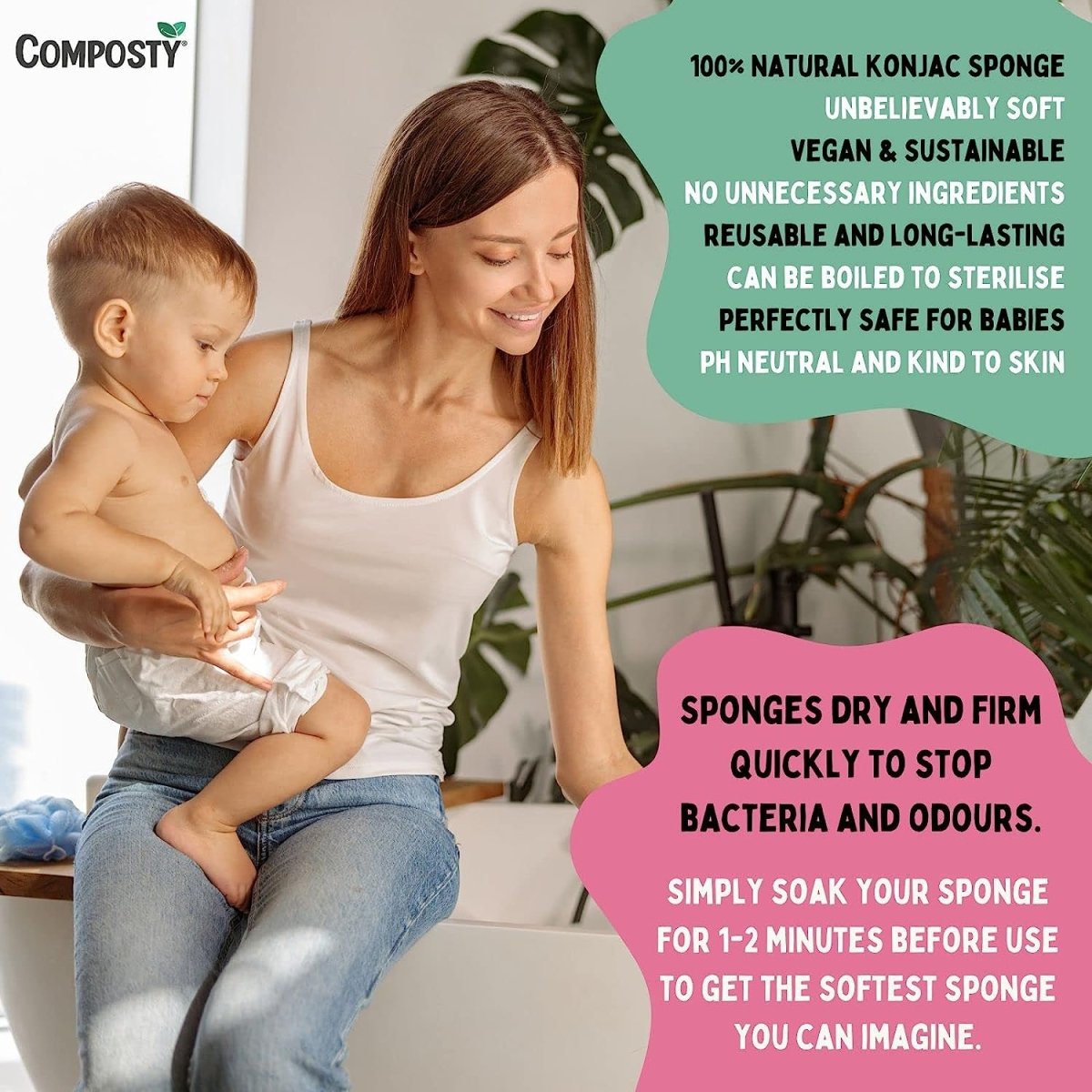 Eco Sponges, Super-Soft Baby Sponges – 3 Pack