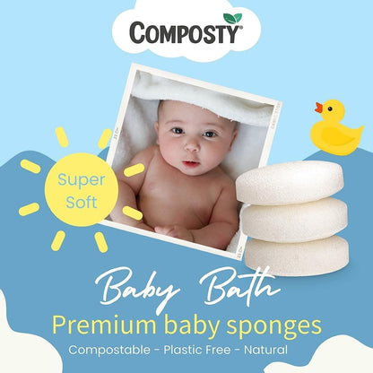 Eco Sponges, Super-Soft Baby Sponges – 3 Pack