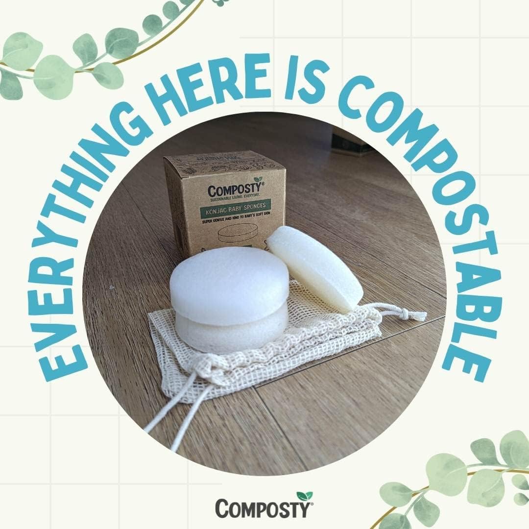 Eco Sponges, Super-Soft Baby Sponges – 3 Pack
