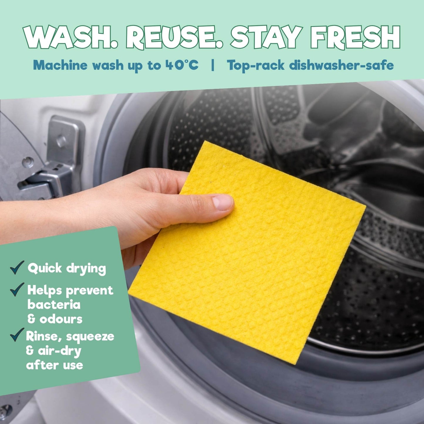 Eco Cloths, All-Purpose Swedish Dishcloths | 6 Pack