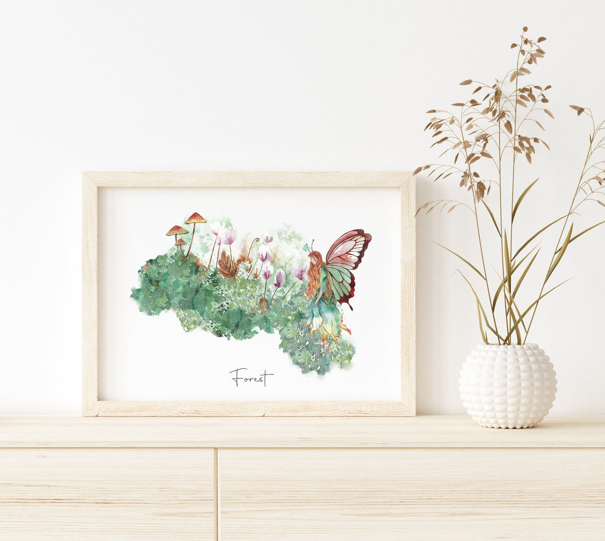Fine Art PRINT, Watercolour, Forest Fairy | sizes & frame options