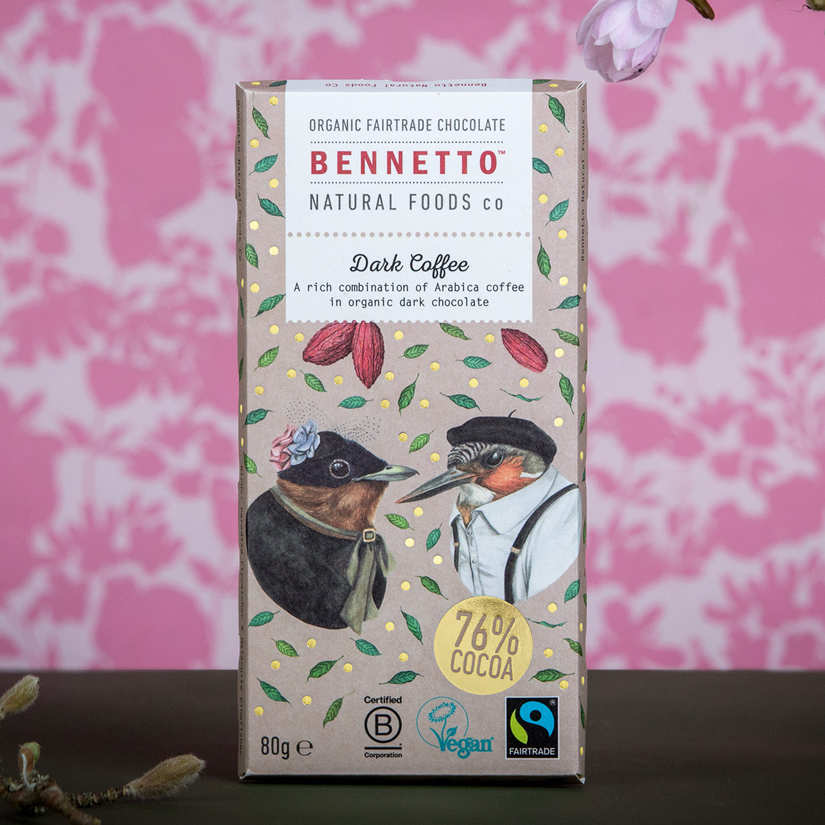Organic Chocolate Bar - Dark Coffee 76