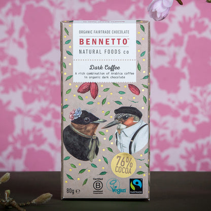 Organic Chocolate Bar - Dark Coffee 76