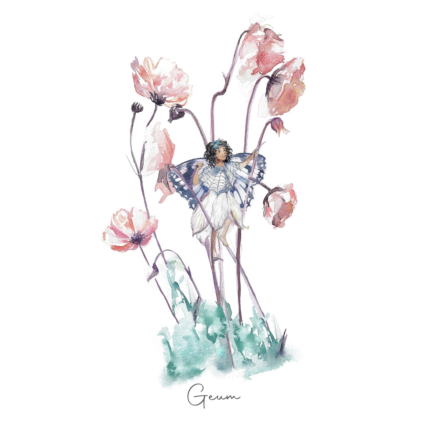 Fine Art PRINT, Watercolour, Geum Fairy | sizes & frame options
