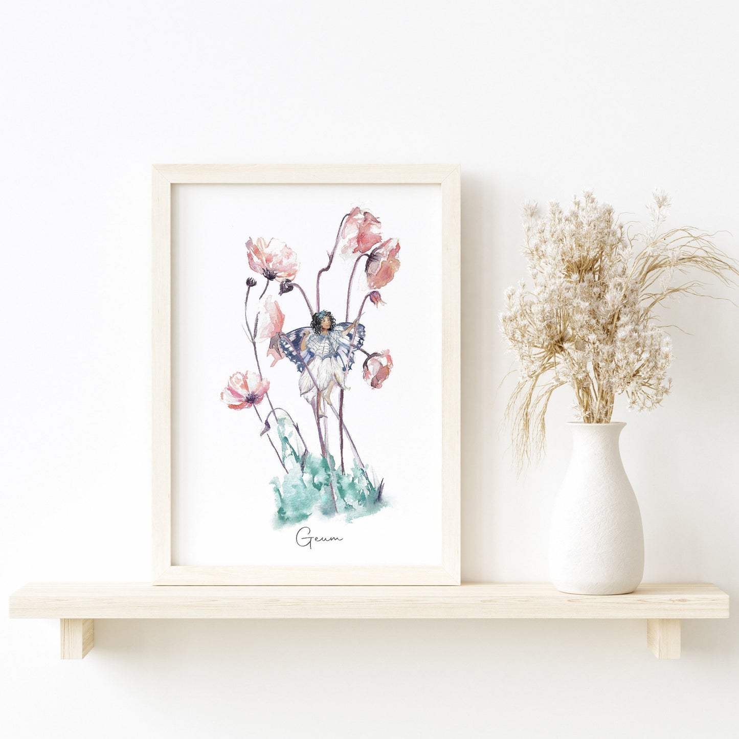 Fine Art PRINT, Watercolour, Geum Fairy | sizes & frame options