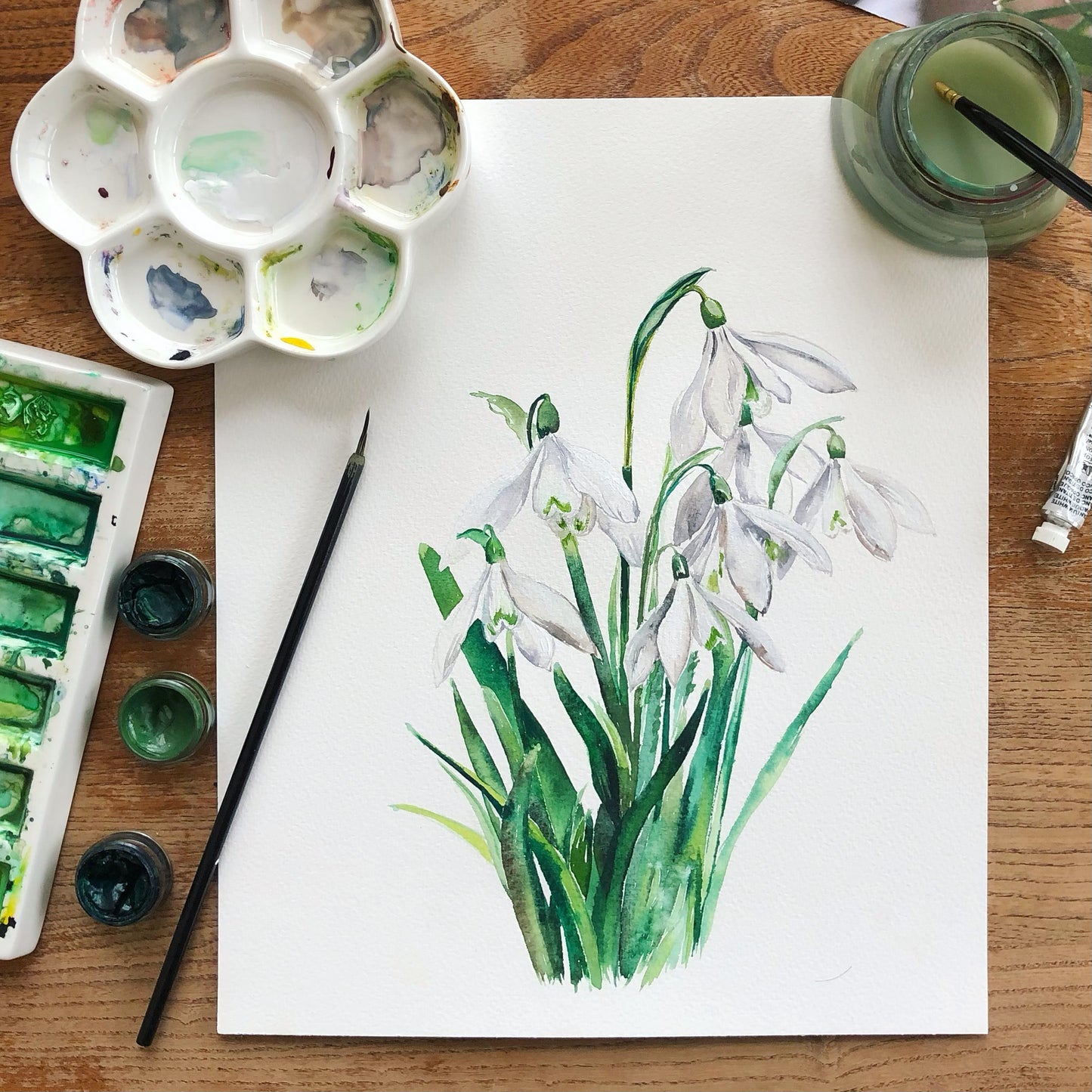 Fine Art PRINT, Snowdrop - January Birth Flower | sizes & frame options