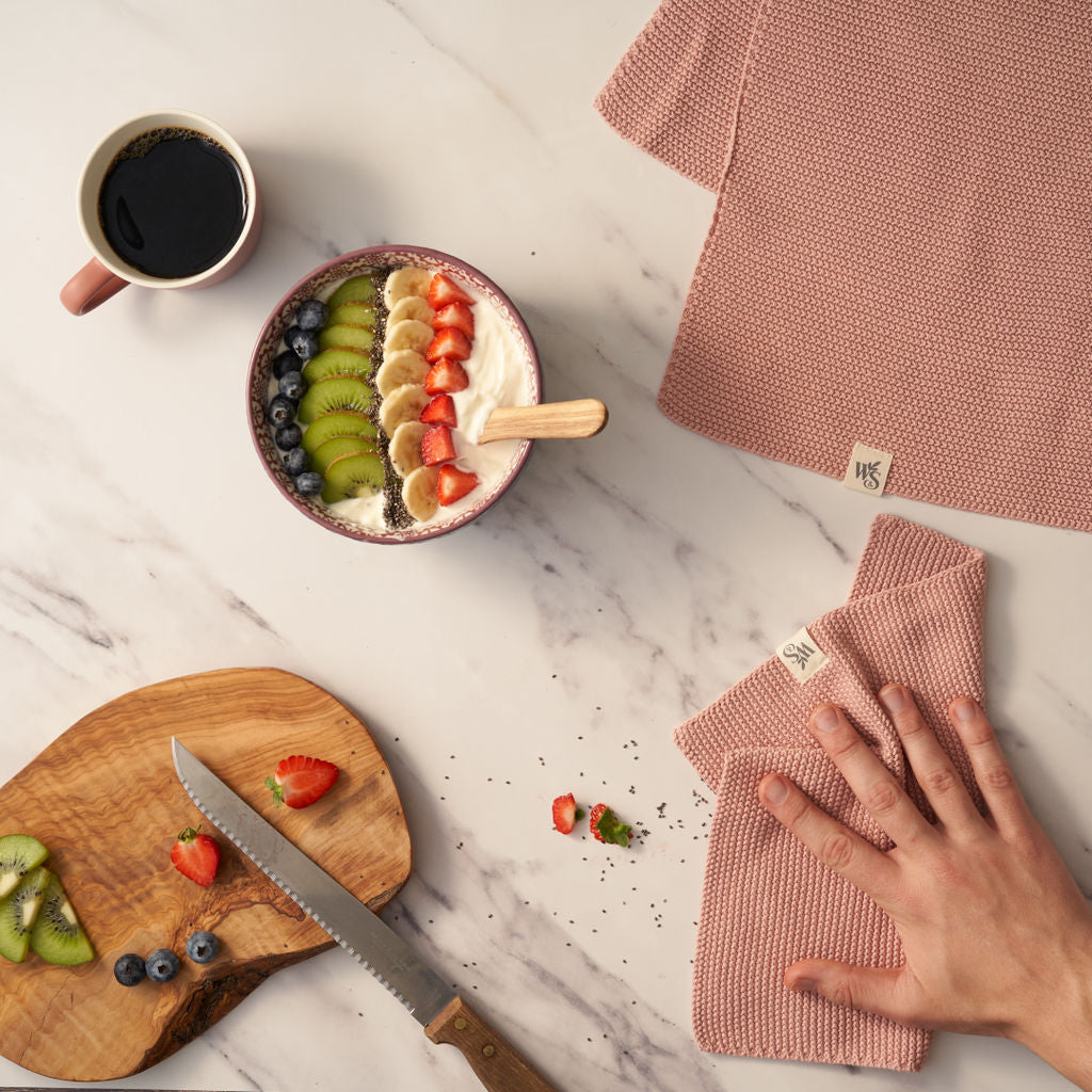 Organic Cotton, Knitted Dishcloth | Various Colours