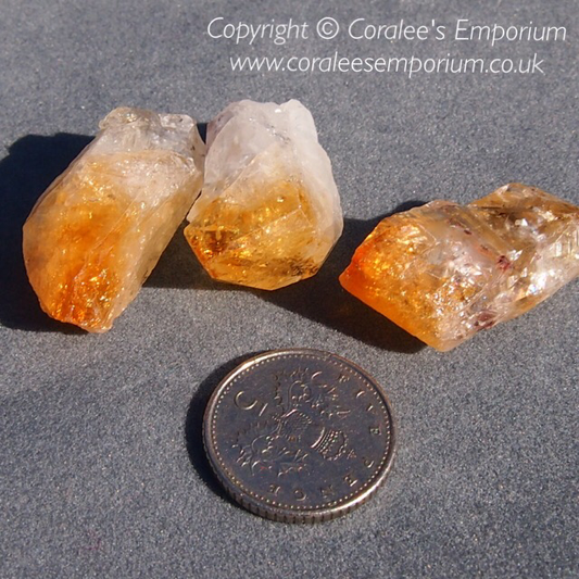 Crystal, Rough Citrine - Golden / Orange Banded | Small