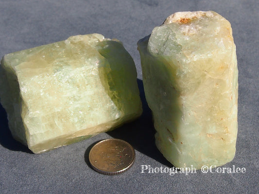 Natural Rough Aquamarine - Hexagonal Stone Pillar