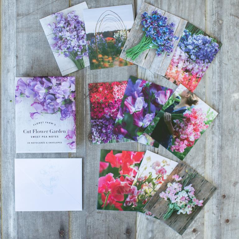 Floret Farm's Cut Flower Garden: Sweet Pea 20 Note Cards & Envelopes